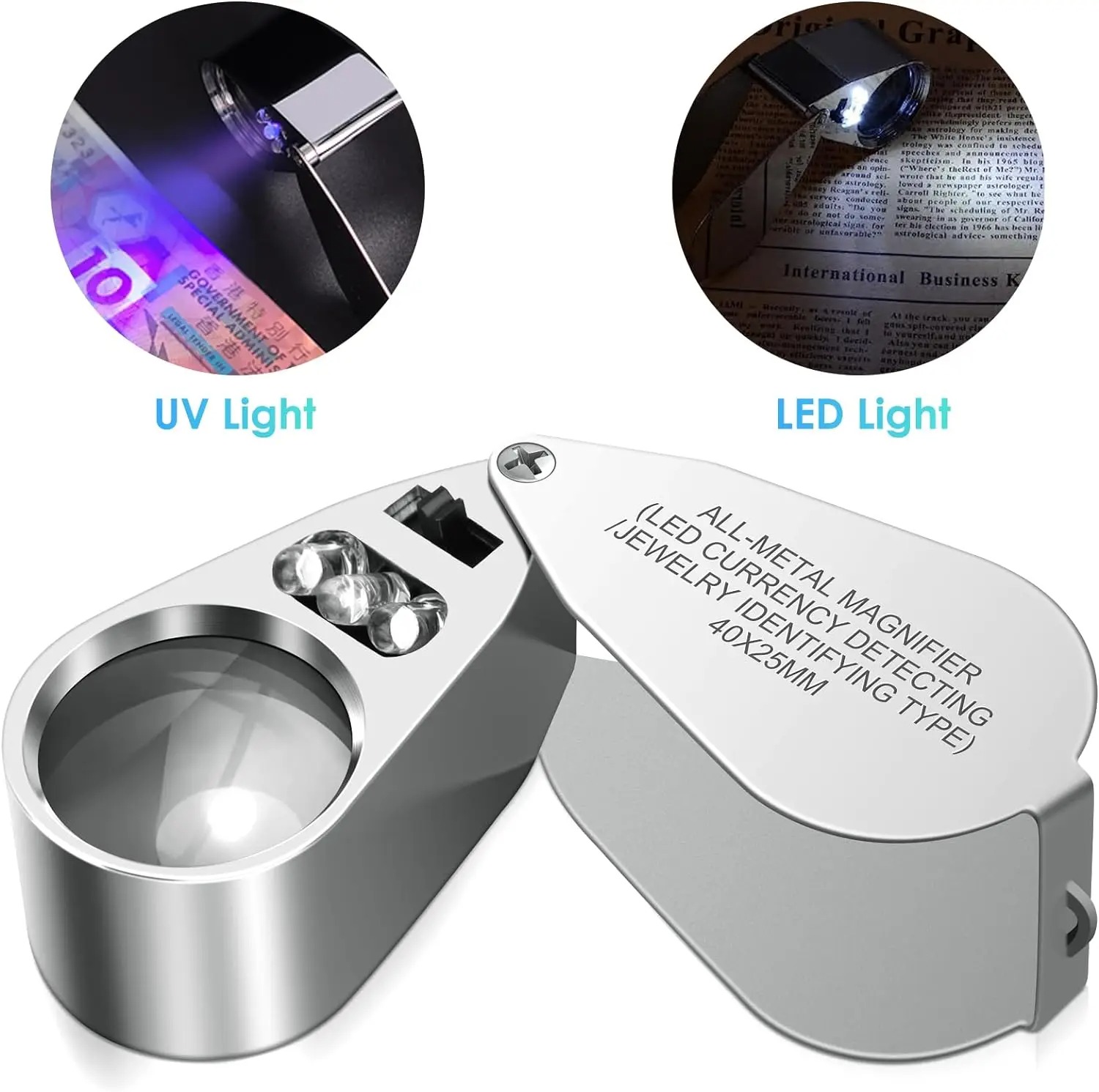 Body Jewelry Repair - 40배 확대경, LED 자외선 조명, 광학