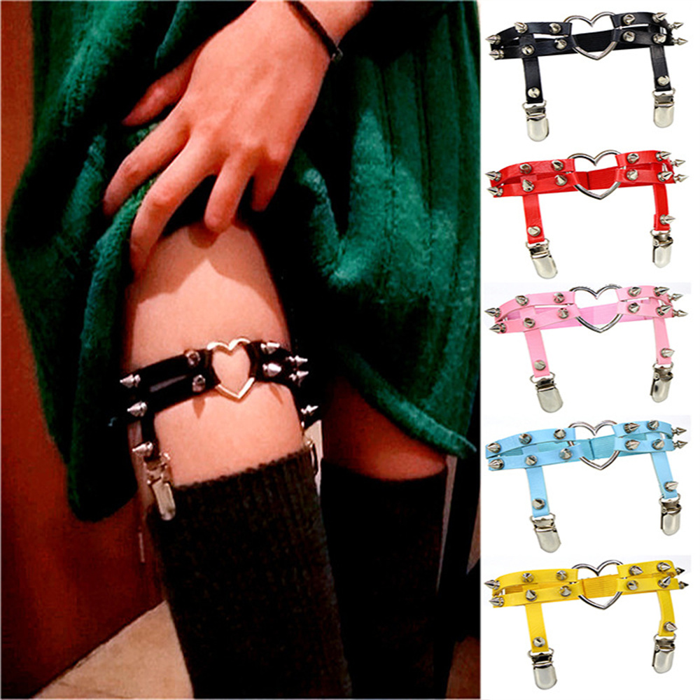 Body Jewelry For You - 1Pcs 여성 펑크 고스 하트 PU