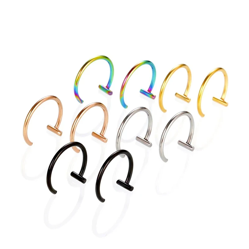 Body Jewelry Surgical Steel - 여성 및 남성용 5개 세트 T자형