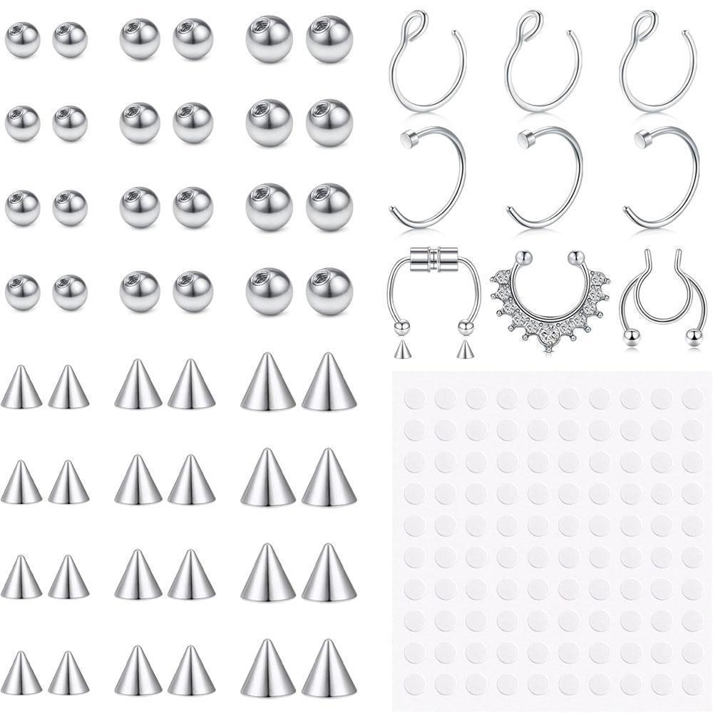 Body Jewelry Replacement Ball - 1-157개 세트 가짜 눈썹 링 가짜
