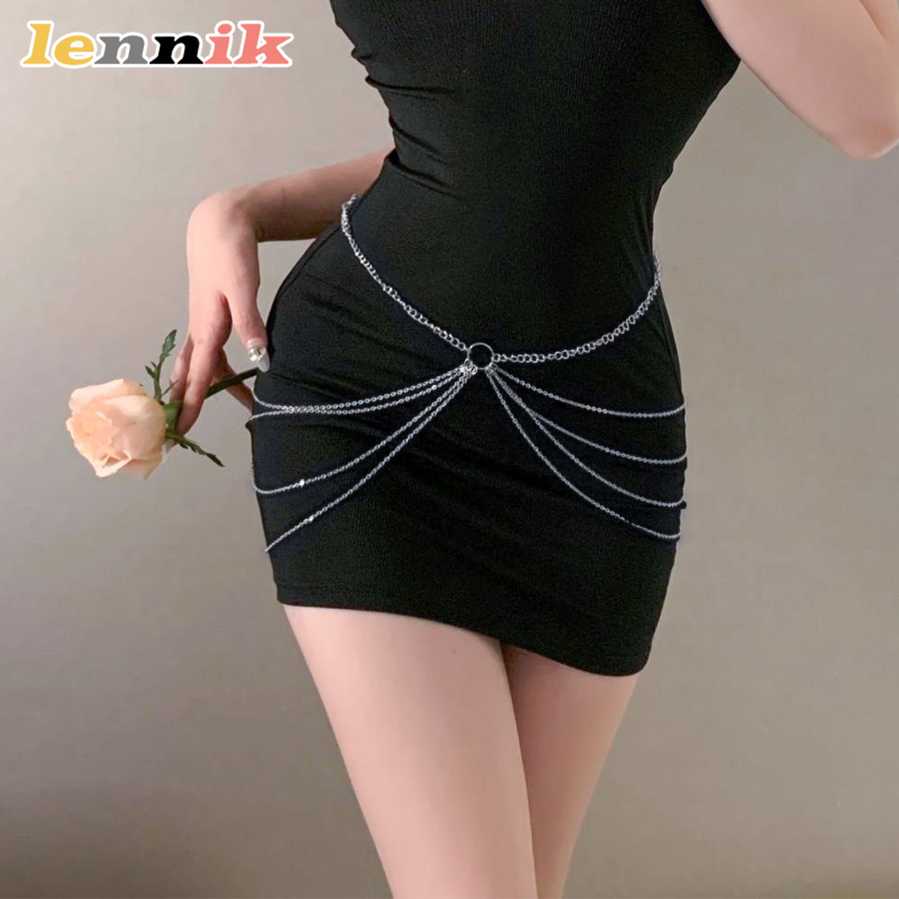 LENNIK 태슬 메탈 멀티 레이어 허리 체인, 여성용 - Body Jewelry For You 리뷰 및 가격