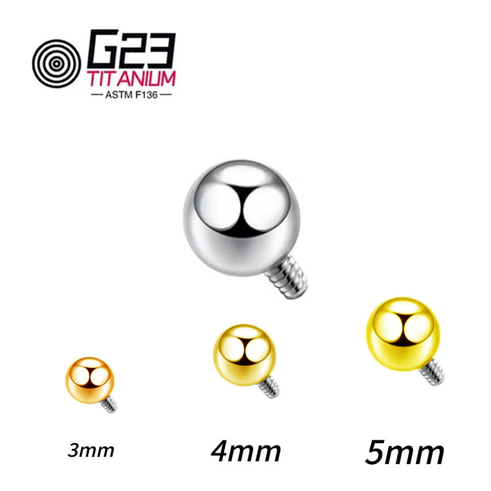 도매 10/50pcs 티타늄 14G 16G 외부 스레드 - Body Jewelry Replacement Ball 리뷰 및 가격