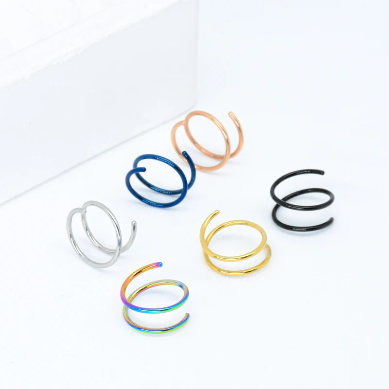 6개/세트, 20G 스테인리스 스틸 소재의 코 피어싱, - Body Jewelry Surgical Steel 리뷰 및 가격
