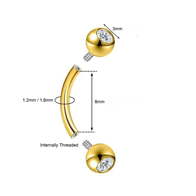2개 세트, 16G, 다이스 피어싱용, 수술용 스틸 소 - Body Jewelry Surgical Steel 리뷰 및 가격