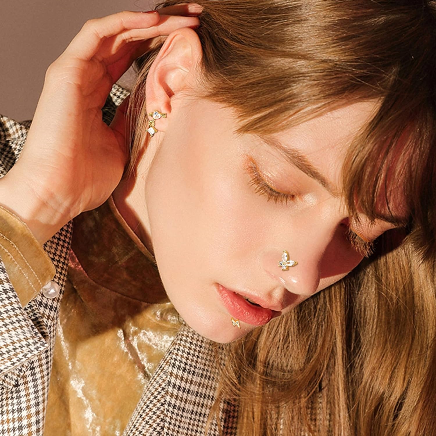 보비스티 여성용 연골 귀걸이 1개, 외과용 스틸 플랫  - Body Jewelry Surgical Steel 리뷰 및 가격
