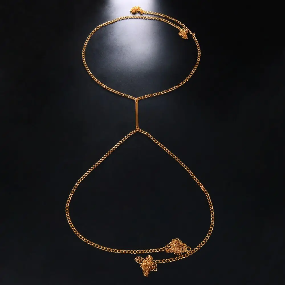 여성용 섹시한 금속 가슴 체인 하네스 비키니 바디 액세 - Body Jewelry Retainers 리뷰 및 가격