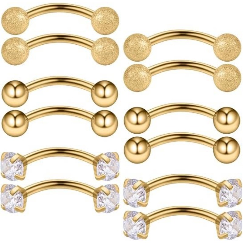 6쌍, 16G 피어싱 주얼리, 루크 이어링, 눈썹 링, - Body Jewelry Surgical Steel 리뷰 및 가격