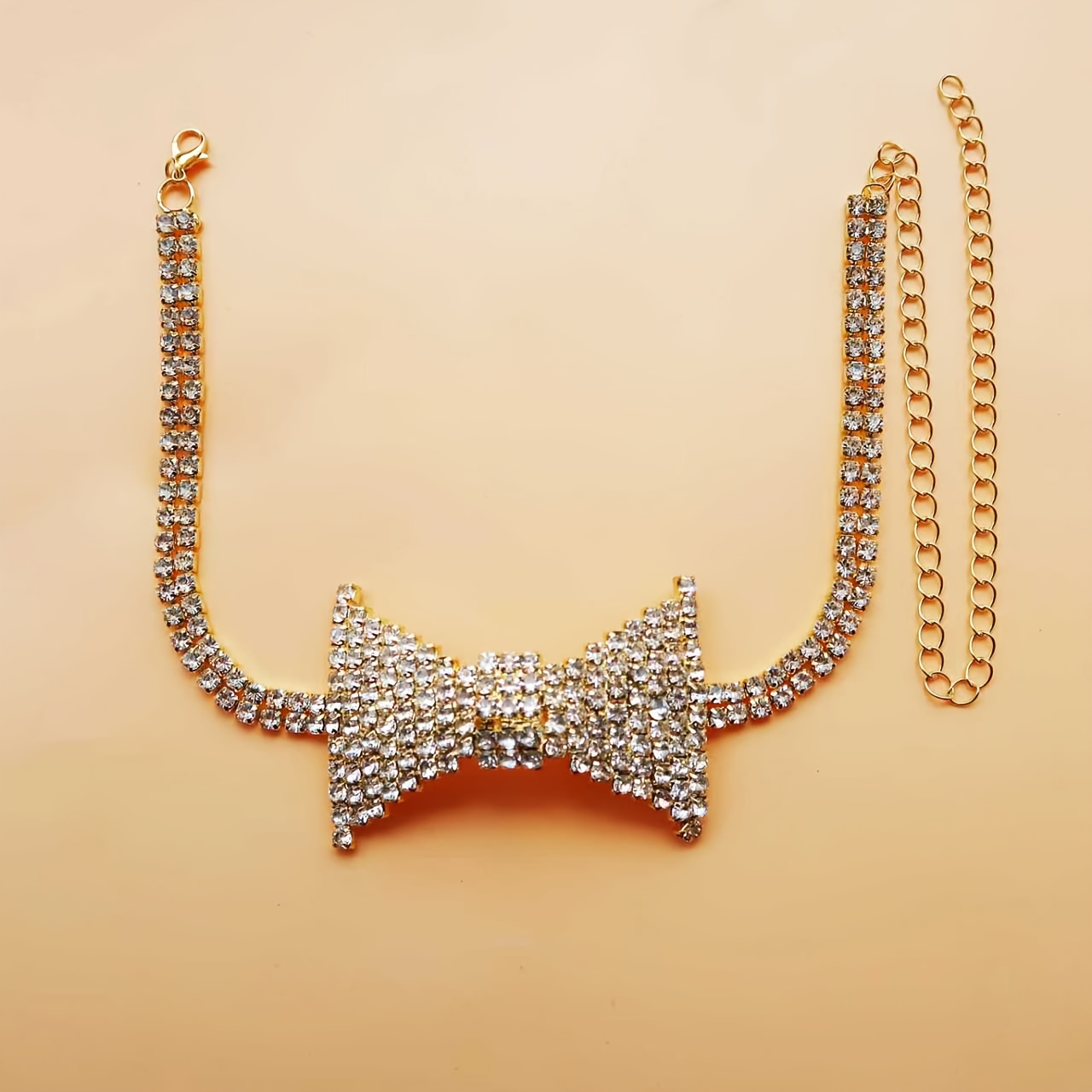 절묘한 우아한 라인석 활 넥 체인, 패션 넥타이 넥 체 - Body Jewelry Necklace 리뷰 및 가격